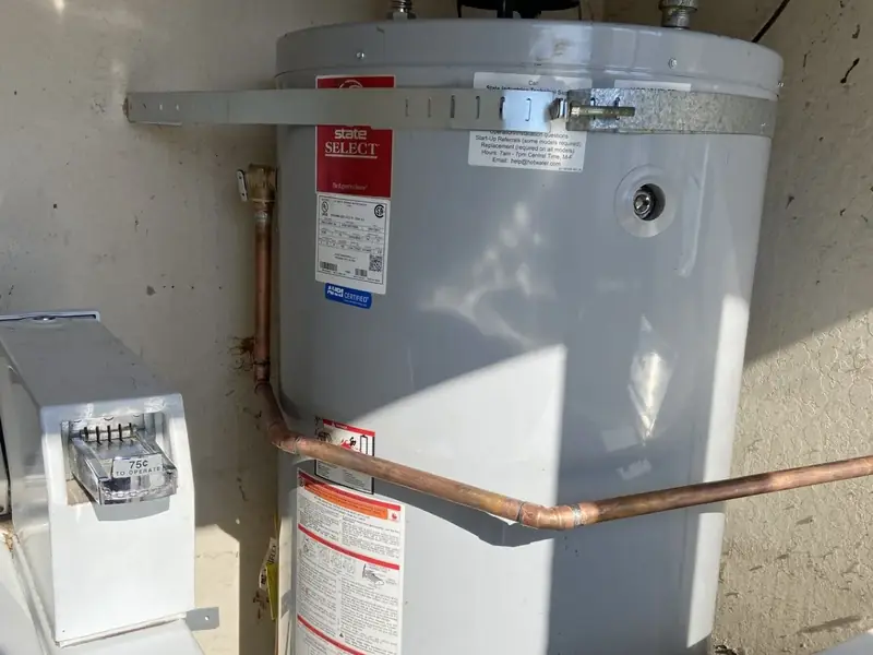 Gas water heater installed by Jeff's Plumbing Inc
